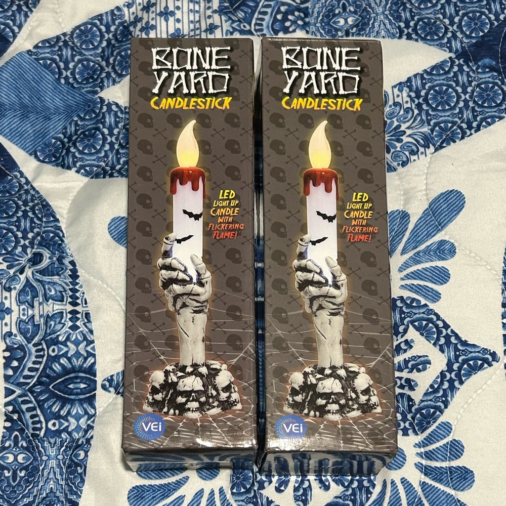 BONEYARD CANDLESTICK - 8" (LED)